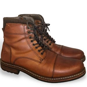 CRĒVO Camden Zip and Lace Up Boots with Lug Sole - 12